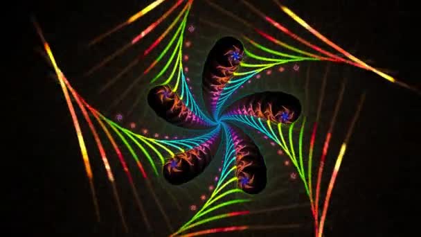 Danza Olografica Digitale Fuochi Artificio Animati Figure Infuocate Movimento Forme — Video Stock