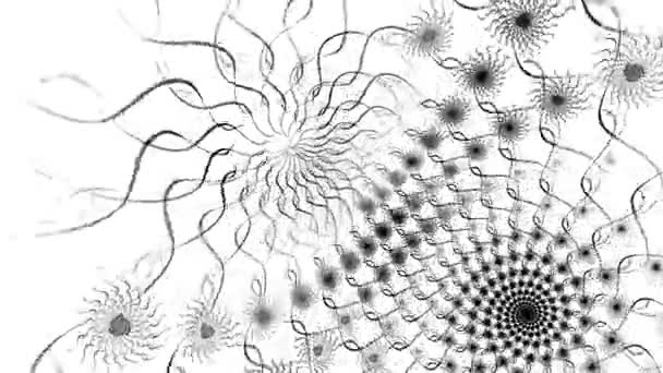 ビデオジョッキー Vjを再生するための黒と白の背景 催眠術のためのサイケデリックな抽象化 コンサート ナイトクラブ グリッチの設計のためのコンピュータグラフィックス 抽象的な移動流体 視覚的幻想 動く波 — ストック動画