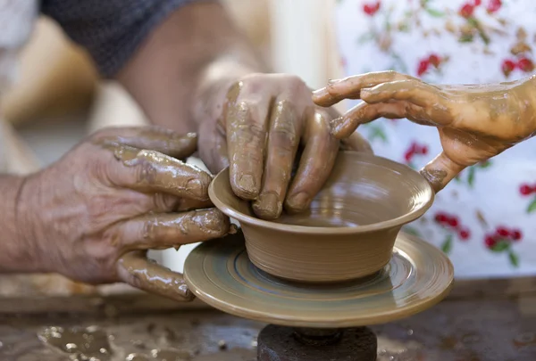 Potter clay bowl — Stock Photo, Image