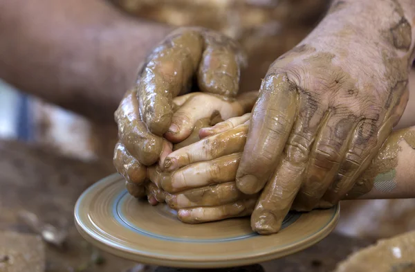 Potter clay bowl — Stock Photo, Image