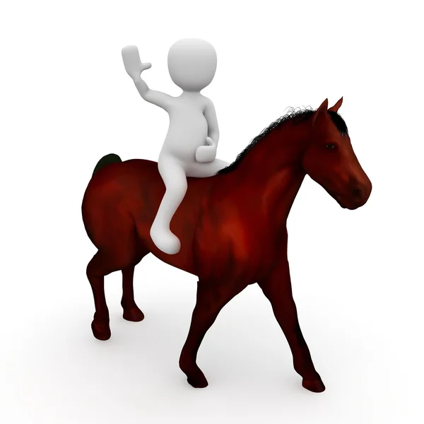A lovas, a lovaglás — Stock Fotó