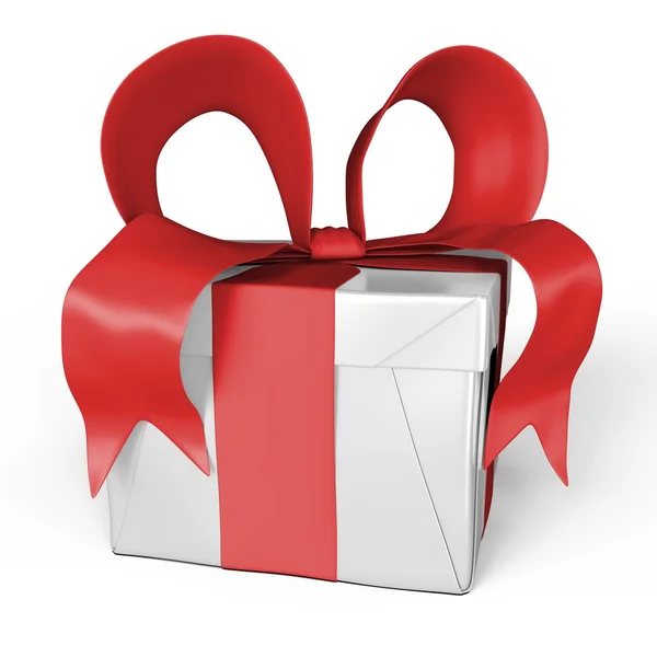 My gift in red and white — Stock Photo, Image