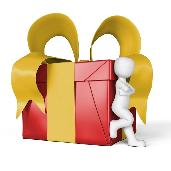 My gift in red and yellow — Stock Photo, Image