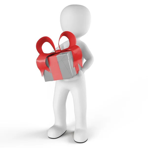 My gift in red and white — Stock Photo, Image