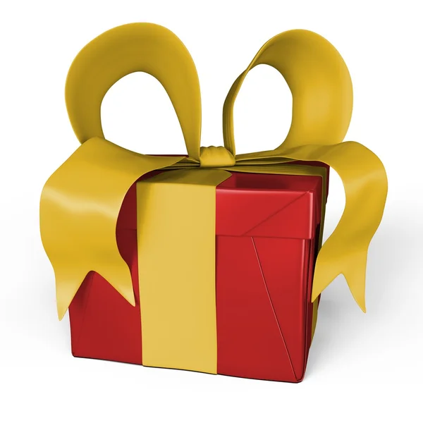 My gift in red and yellow — Stock Photo, Image