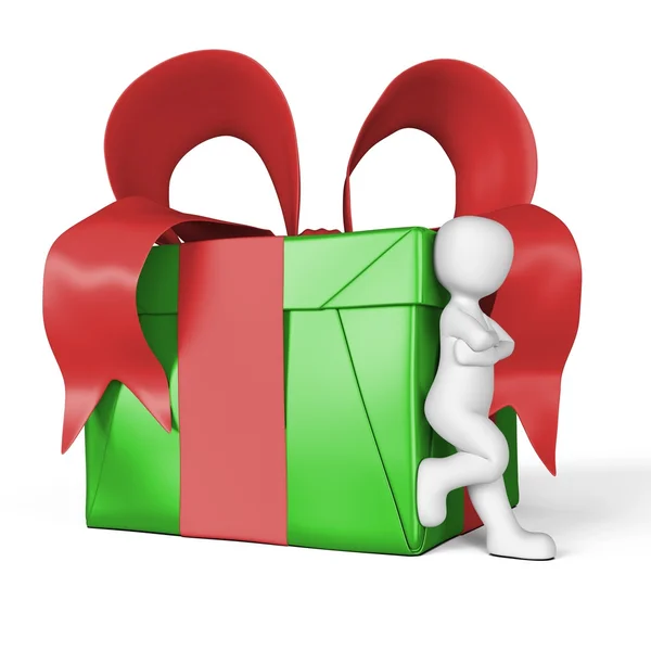 My gift in red and green — Stock Photo, Image