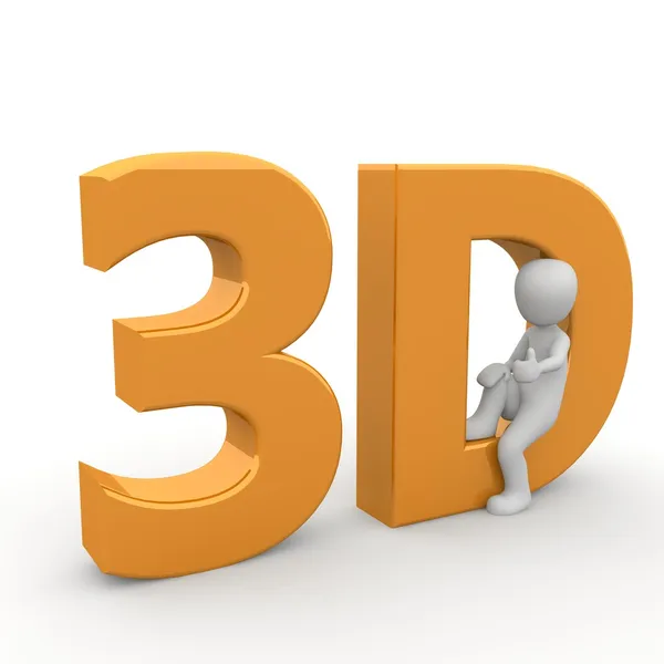 3d homme assis — Photo