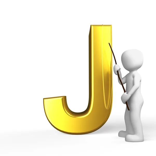 Golden J — Stock Photo, Image