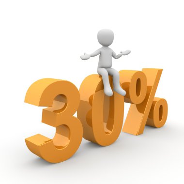 Discount percentage clipart