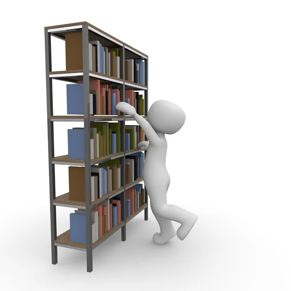 Bookshelf — Stock Photo, Image