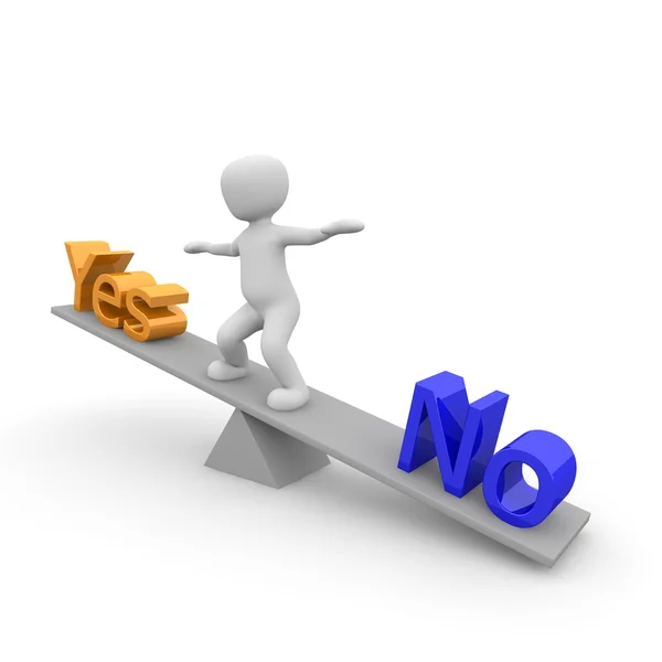 No or Yes — Stock Photo, Image