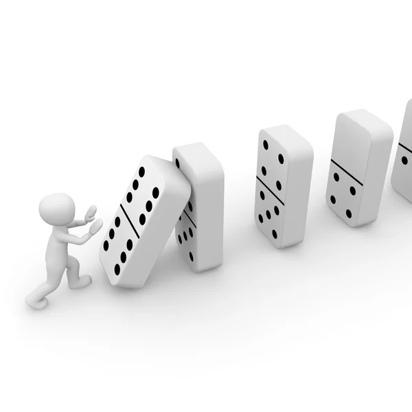 Domino 3d — Zdjęcie stockowe