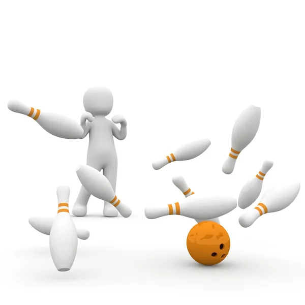 Bowling hit — Stockfoto