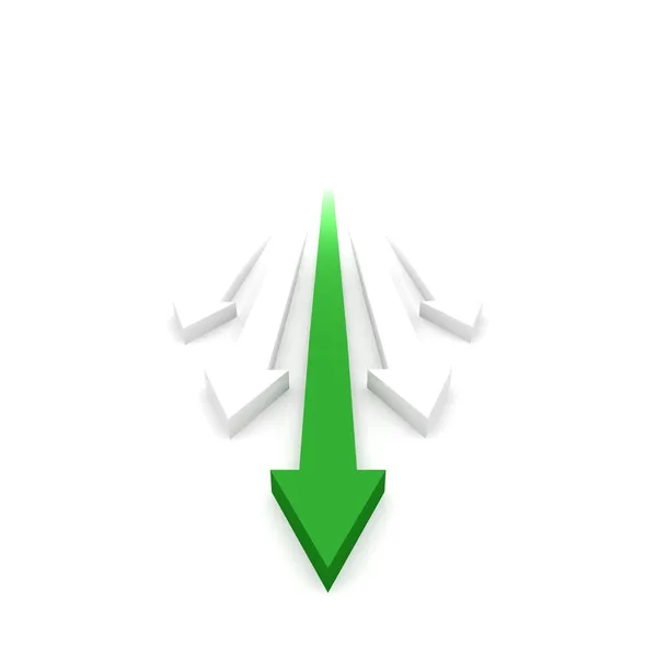 Зеленая стрела — стоковое фото