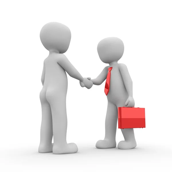 Red shakehands — Stock Photo, Image