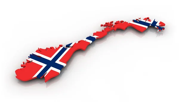 Noruega mapa — Fotografia de Stock