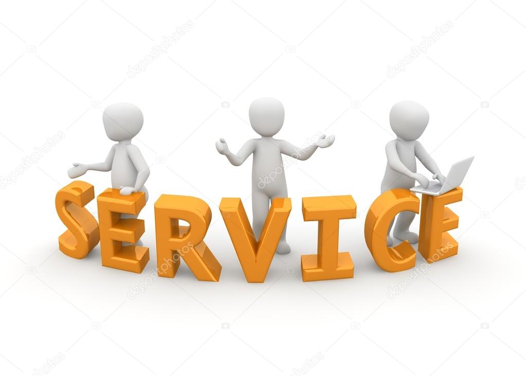 The three characters offer us a good service.