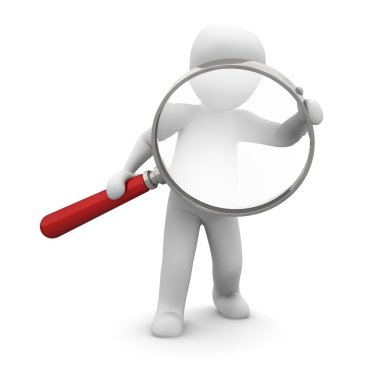 magnifying glass red clipart