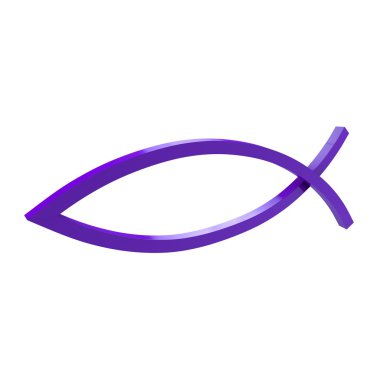 Protestant fish violet clipart