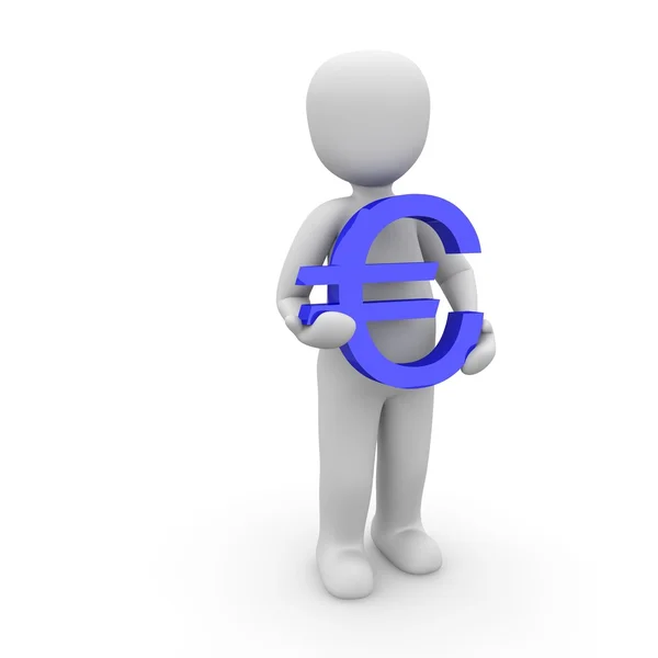 Blue euro — Stock Photo, Image