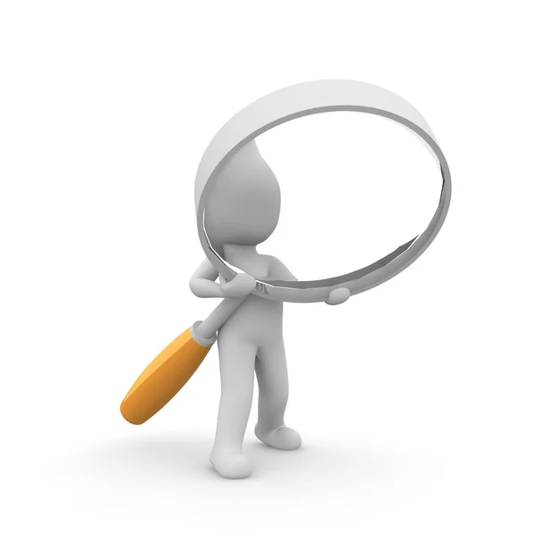 Magnifying glass orange — Stock Photo, Image