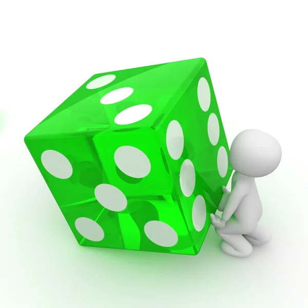 Green cube — Stock Photo, Image