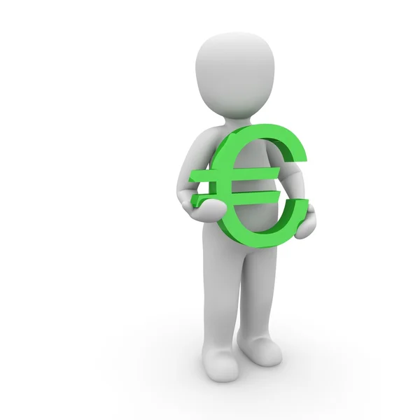 Green euro — Stock Photo, Image