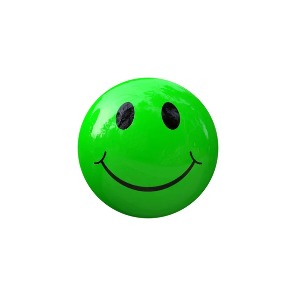 Smiley gülümseme yeşil — Stok fotoğraf