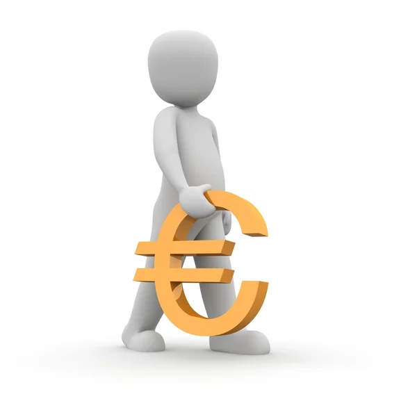 Przeprowadzenia euro w pomarańczowy — Zdjęcie stockowe