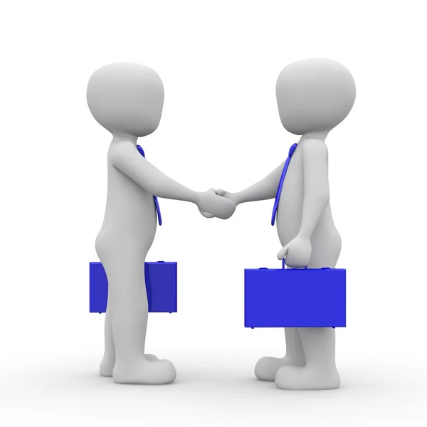 Shakehands blau — Stockfoto