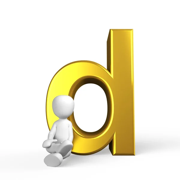 Golden d — Stock Photo, Image