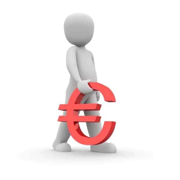 Prowadzenie czerwony euro — Zdjęcie stockowe