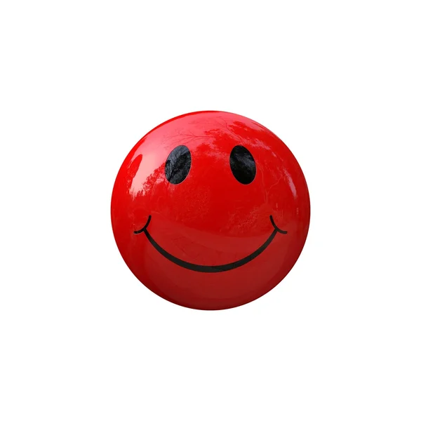 Червоний смайлик посмішка — стокове фото