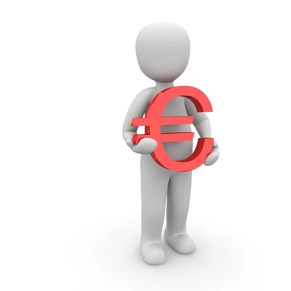 Red euro — Stock Photo, Image