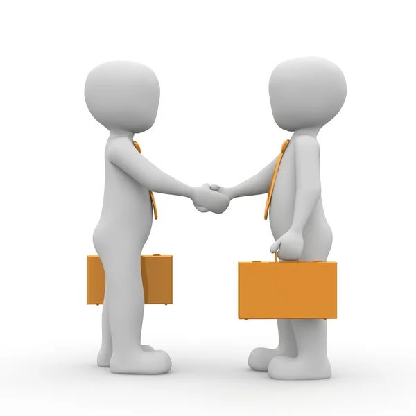 Orange handshake — Stock Photo, Image