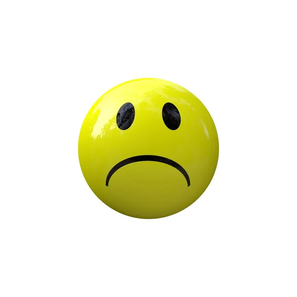 Smiley triest geel — Stockfoto