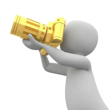 A photo camera is the perfect instrument to take creative pictures. Here in Gold clipart