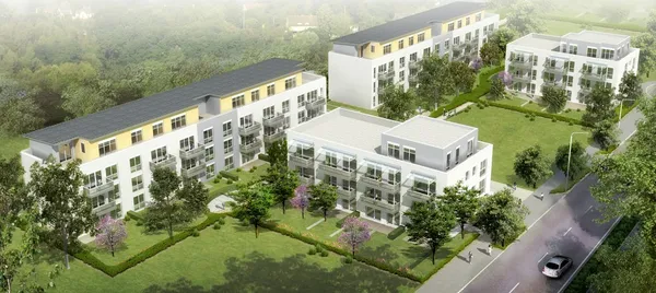 çok aile ev Emlak ajansı gayrimenkul için internet pazarlama veya yazdırma işleme.