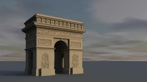 Arc de triomphe — Stockvideo