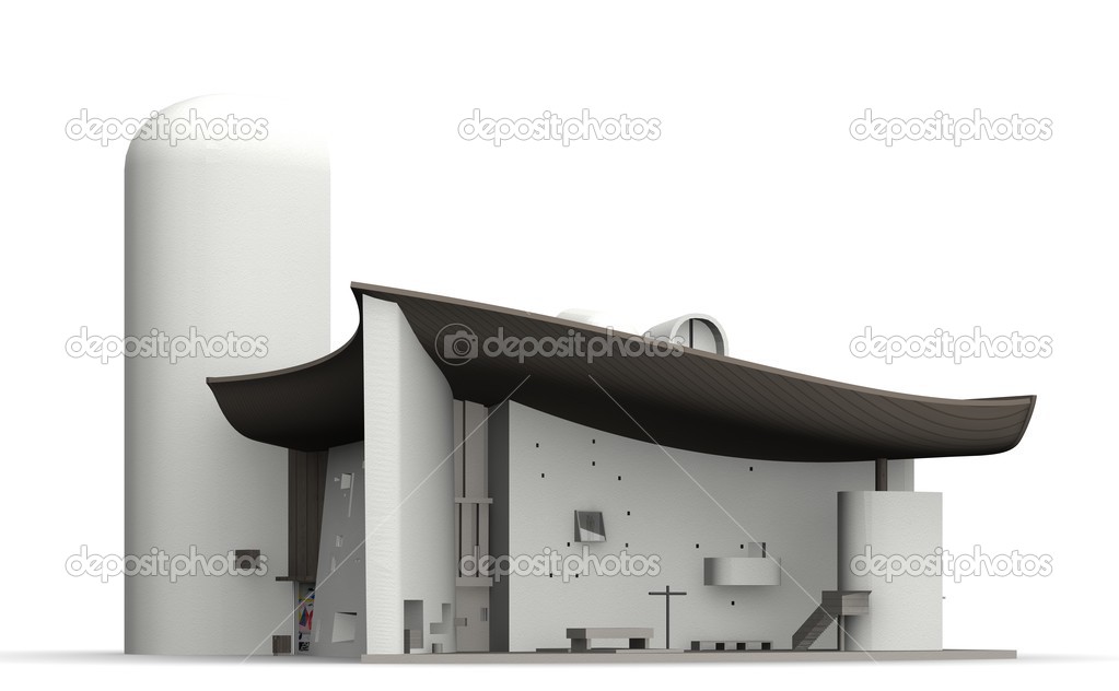 Notre Dame Du Haut De Ronchamp 2 Stock Photo C 3d Agentur