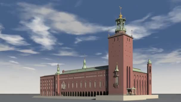 Стокгольмська ратуша — стокове відео
