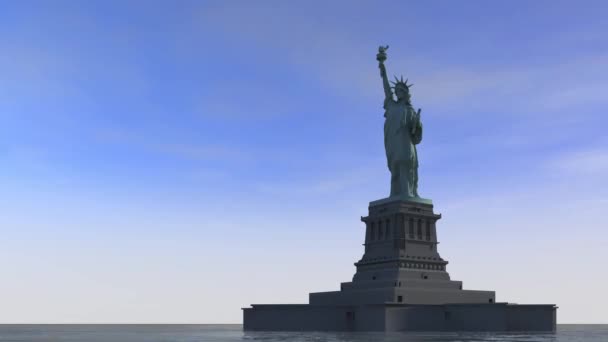 Statue of liberty — Stock Video