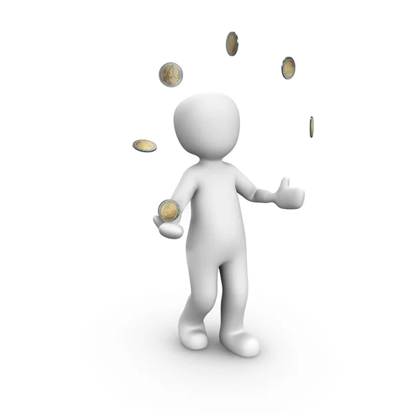 Currency juggler — Stock Photo, Image