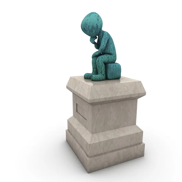 Thinker statue — Stock Photo, Image