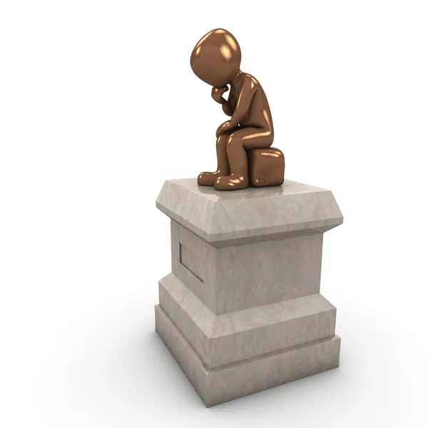 Thinker statue — Stock Photo, Image
