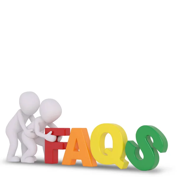 Faq Frequently Asked Questions Letters Colorful Speech Bubbles Isolated — Stock Photo, Image