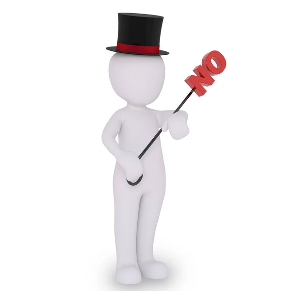 Magician Black Hat Say — Stock Photo, Image