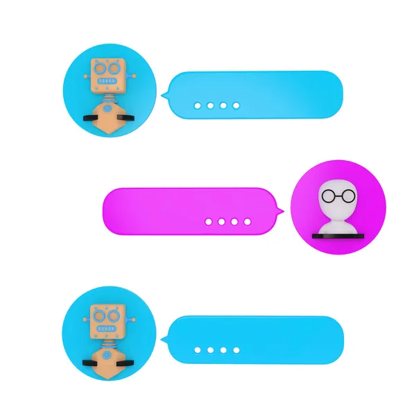 Chat Mit Einem Künstlichen Intelligenten Chatbot — Stockfoto