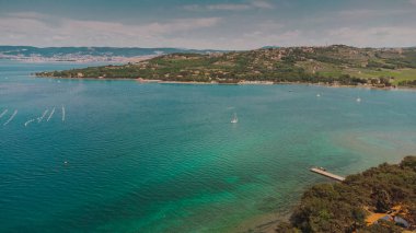 Slovenia Adriatic sea. Travel in Europe. An aerial view drone photo.