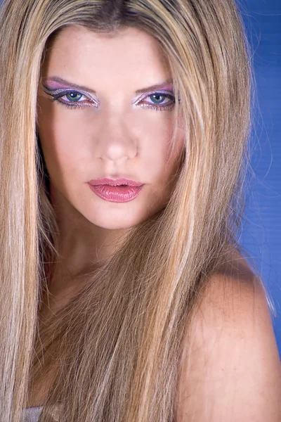 Blondýna kavkazské model krásy módy glamour — Stock fotografie